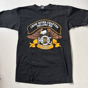 Harley Davidson Motorcycles L Crow River Chapter Delano MN Vintage HOG Shirt
